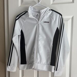 Adidas White Jacket with Black Stripes